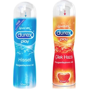 Çilek Aromalı  50 ml + Durex Play Su Bazlı  50 ml