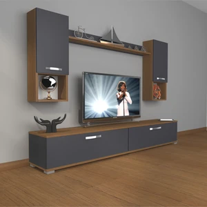 Eko 5da Mdf Std Tv Ünitesi Tv Sehpası Ceviz Antrasit