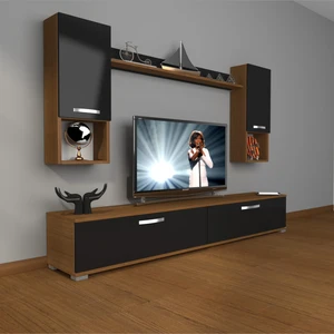 Eko 5da Mdf Std Tv Ünitesi Tv Sehpası Ceviz Siyah
