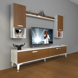 Eko 5da Slm Std Silver Tv Ünitesi Tv Sehpası Beyaz Ceviz