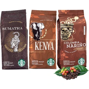 Düvenci Toptan Starbucks Kenya, Sumatra ve Colombia Çekirdek Kahve 250 gr 3' Lü Set