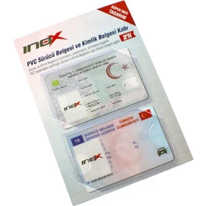 Pvc Sürücü Belgesi + Kimlik Belgesi Kabı 2'li