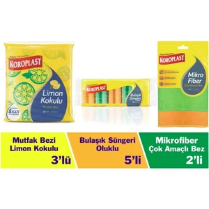 Mikrofiber Mutfak Seti 3'lü
