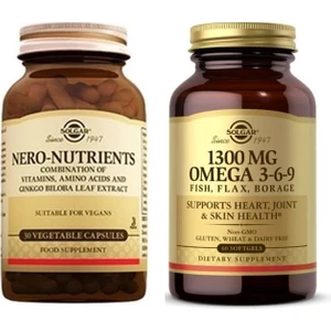 Nero Nutrients 30 Tablet+Solgar Efa 1300 Mg Omega 3-6-9 60 Softgel