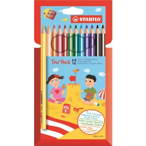 Trio Thick Kuru Boya Üçgen 12 Renk