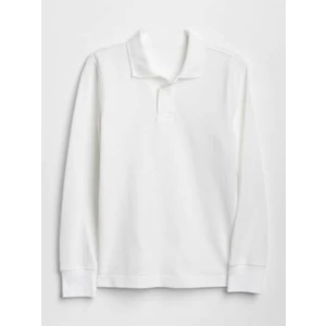 Nacar Çarşı Polo Yaka Uzun Kol Beyaz