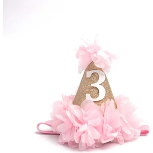 Le Mabelle 3 Yaş Huni Doğumgünü Tacı-Pembe