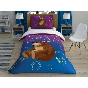 tac masha and the bear tek kisilik nevresim takimi fiyati