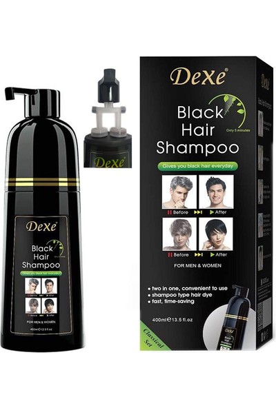 Dexe Saç Siyahlatan Şampuan 400 Ml Yeni 2'Si Bir Arada Özel Tasarım Şişede