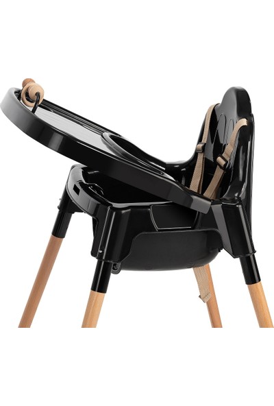 Tinycare Woodie Ahşap Ayaklı Minderli Oyuncaklı Mama Sandalyesi