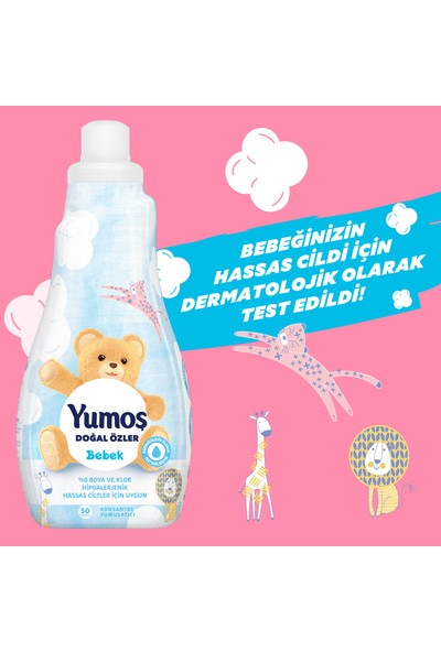 Yumoş Doğal Özler Konsantre Çamaşır Yumuşatıcısı Bebek 1200 ML 50 Yıkama 1 Adet