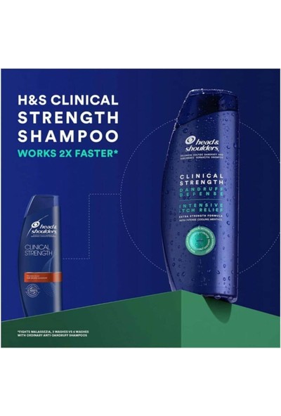 Head&Shoulders Head & Shoulders Clinical Strength Mentollü Şampuan 400 ml x 2 Adet