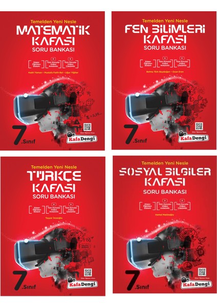 7.Sınıf Kafası Soru Bankası Seti Tam Set 4 Kitap Yeni 2022