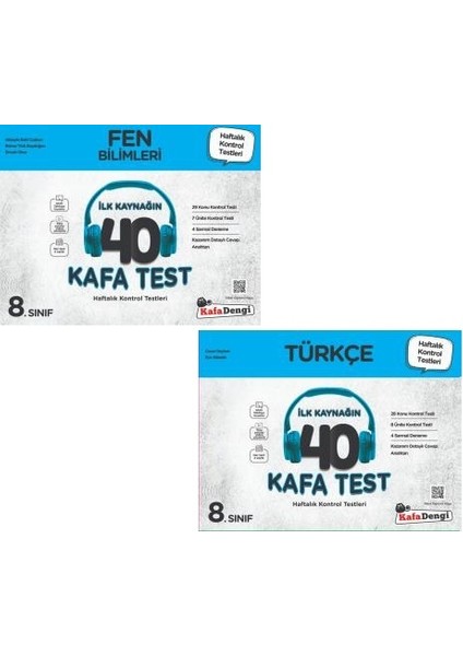 8.Sınıf LGS Türkçe Fen Bilimleri Kafa Test Seti Yeni 2022
