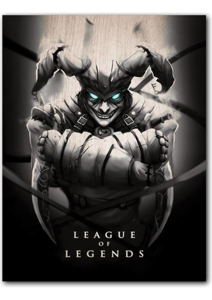 Cakatablo Ahşap Tablo League ve Legends Shaco Fan Art Görseli