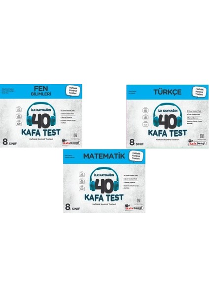 8.Sınıf LGS Matematik Türkçe Fen Kafa Test Seti Yeni 2022