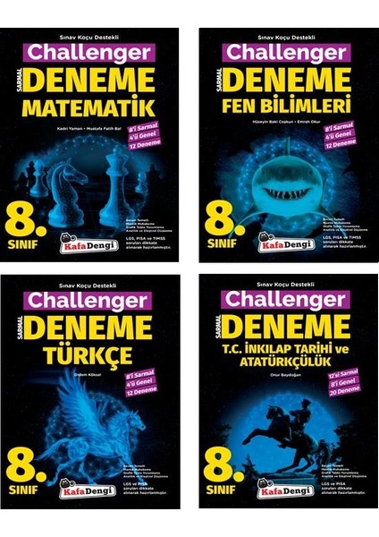 8.Sınıf LGS Challenger Denemesi Seti 4 Kitap Yeni 2022