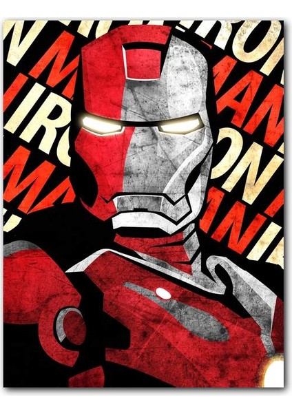 Cakatablo Ahşap Tablo Iron Man Demir Adam Desenli Görsel