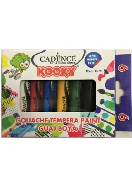 Kooky Guaj Boya 15 ml 6'lı