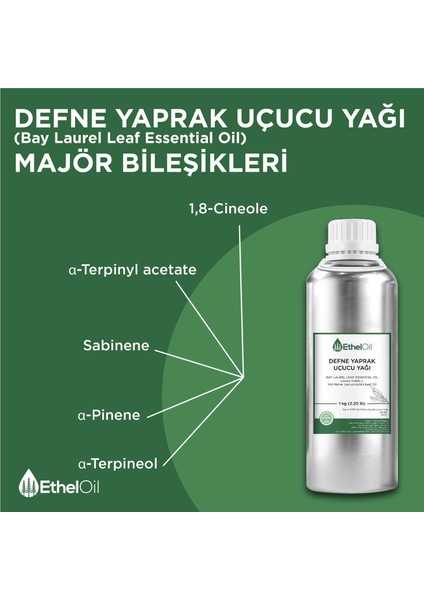 Defne Yaprak Uçucu Yağı - Etheloil - 1 KG - Saf ve Doğal Uçucu Yağ - Üretici Firma