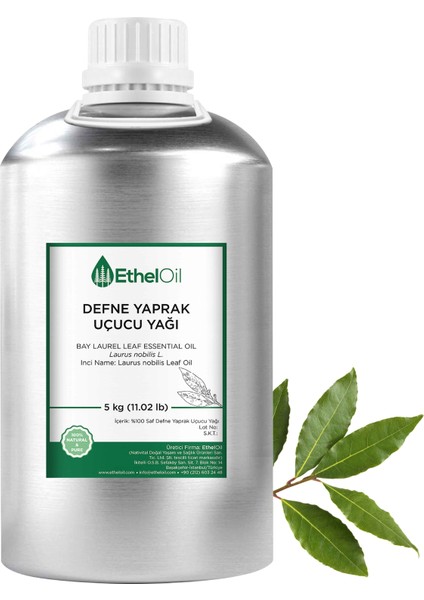Defne Yaprak Uçucu Yağı - Etheloil - 5 KG - Saf ve Doğal Uçucu Yağ - Üretici Firma