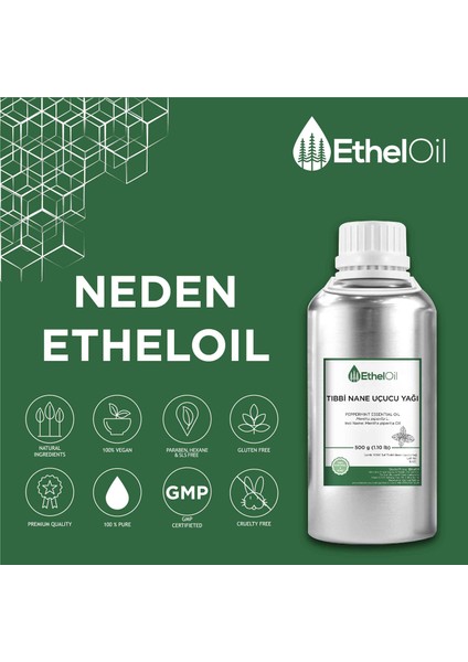 Nane (Tıbbi) Uçucu Yağı - Etheloil - 500 GR - Saf ve Doğal Uçucu Yağ - Üretici Firma indirimleri