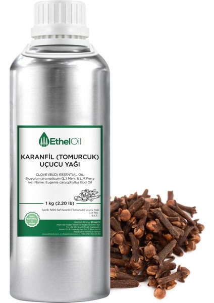 Karanfil (Tomurcuk) Uçucu Yağı - Etheloil - 1 KG - Saf ve Doğal Uçucu Yağ - Üretici Firma