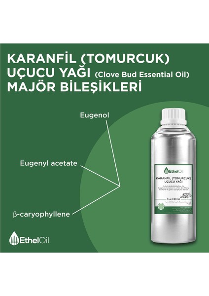Karanfil (Tomurcuk) Uçucu Yağı - Etheloil - 1 KG - Saf ve Doğal Uçucu Yağ - Üretici Firma fırsatları