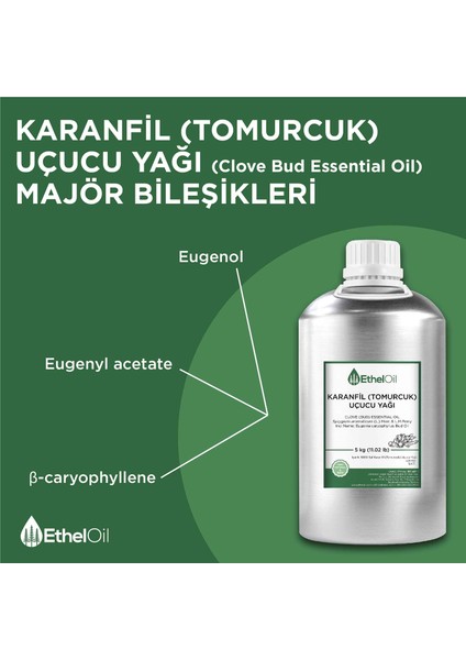 Karanfil (Tomurcuk) Uçucu Yağı - Etheloil - 5 KG - Saf ve Doğal Uçucu Yağ - Üretici Firma