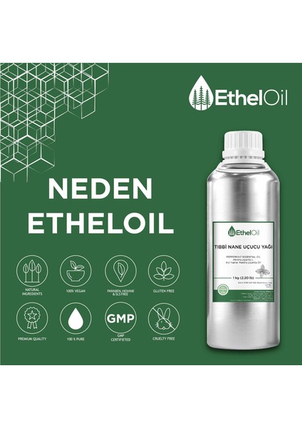 Nane (Tıbbi) Uçucu Yağı - Etheloil - 1 KG - Saf ve Doğal Uçucu Yağ - Üretici Firma