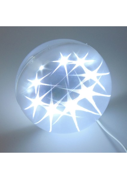 Yıldız Animasyonlu Beyaz LED 1 Top Işık Disko Küre Aydınlatma 220 Volt
