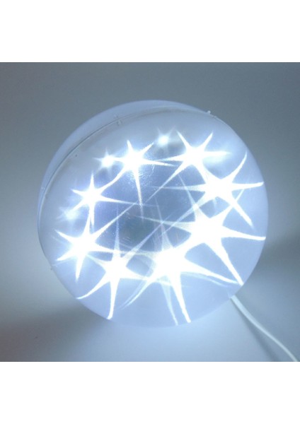 Yıldız Animasyonlu Beyaz LED 1 Top Işık Disko Küre Aydınlatma 220 Volt