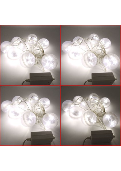 Yıldız Animasyonlu Gün Işığı LED 8 Top Işık Disko Küre Aydınlatma 220 Volt