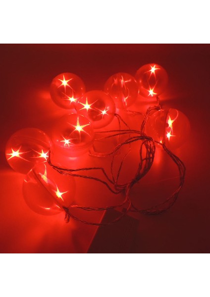 Yıldız Animasyonlu Rgb LED 8 Top Işık Disko Küre Aydınlatma 220 Volt