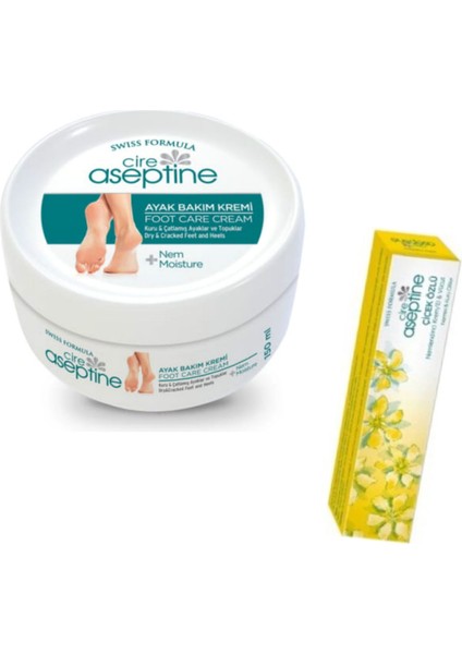 Cire Aseptine Ayak Bakım Kremi 150 ml +Cire Aseptine Çiçek Özlü El ve Vücut Kremi 30 ml