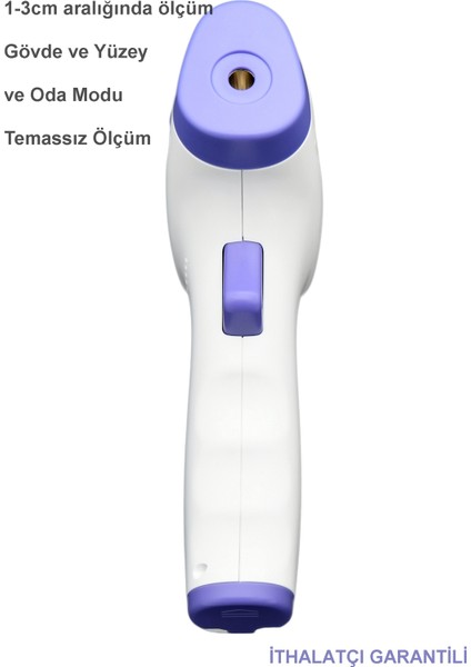 Temassız Ateş Ölçer Vücut ve Alından Dijital Termometre LED Işıklı