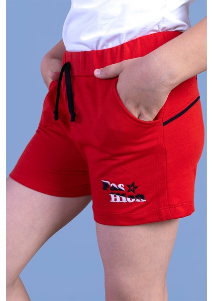 Toontoy Kız Çocuk Iki Yanı Cepli Arkası Baskı Detaylı Şort fiyatları