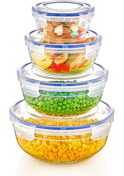 4'lü Contalı Yuvarlak Saklama Set fiyatları