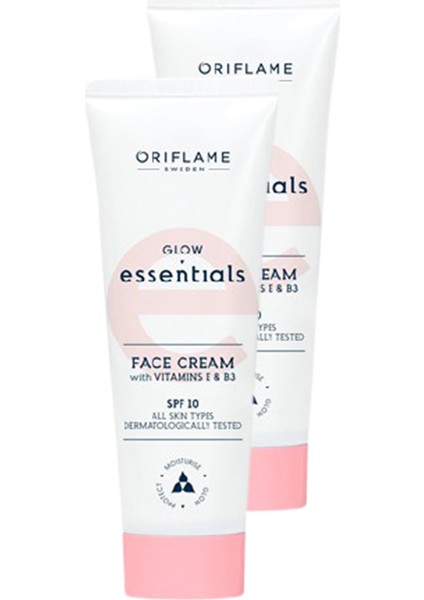 Glow Essentials E & B3 Vitaminli Yüz Kremi 2'li Set