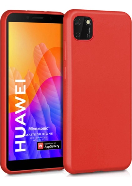 Huawei Honor 9s Mat Silikon Kılıf Kırmızı