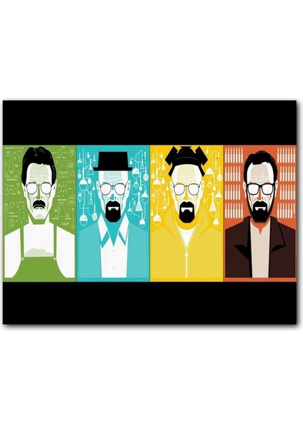 Cakatablo Ahşap Tablo Breaking Bad Walter White 4 Değişik Stil