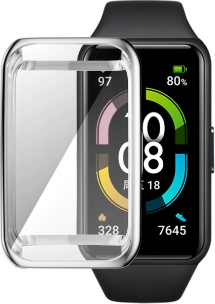 Honor Band 6 Önü Kapalı Tasarım Yumuşak Silikon Kılıf