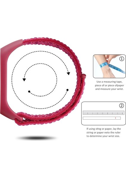 Xiaomi Mi Band 5 Hasır Örme Kayış Pembe - Ky4 fırsatları