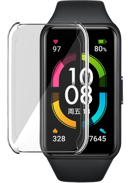 Honor Band 6 Önü Kapalı Tasarım Yumuşak Silikon Kılıf