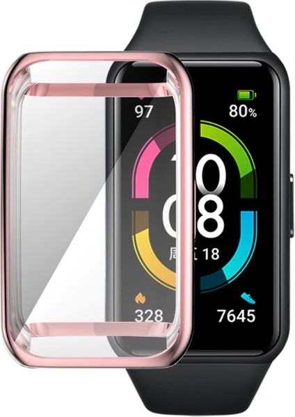 Honor Band 6 Önü Kapalı Tasarım Yumuşak Silikon Kılıf