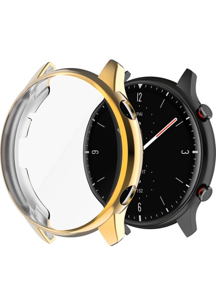 Amazfit Gtr 2 - Gtr 2e 47 mm Önü Kapalı Tasarım Yumuşak Silikon Kılıf