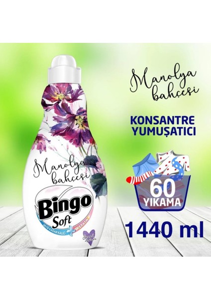 Soft Konsantre Çamaşır Yumuşatıcısı Manolya Bahçesi 1440 ml