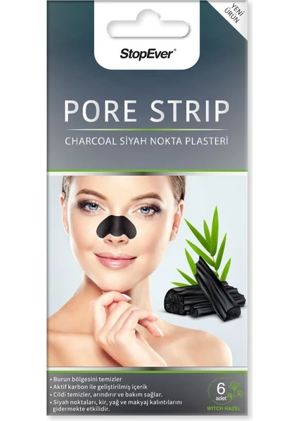 Charcoal Pore Strip Kömürlü Siyah Nokta Plasteri  6x1