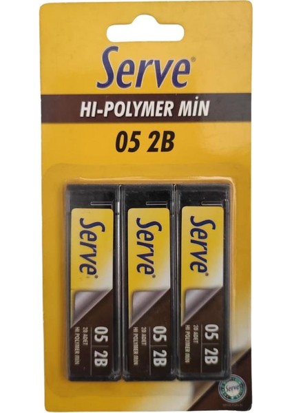 0.5 Kalem Ucu 3 Adet Serve 0.5 mm Siyah Kalem Uçları 3'lü Paket