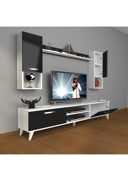 Eko 5da Mdf DVD Retro Tv Ünitesi Tv Sehpası Beyaz Siyah fiyatları